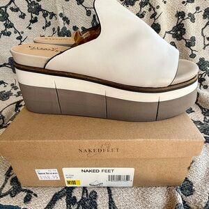 Naked Feet Women's Mist Platform Sandals NWT SZ 10
